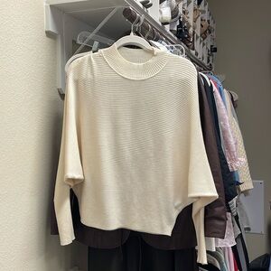 ZARA WOMENS CREAM SWEATER SZ S